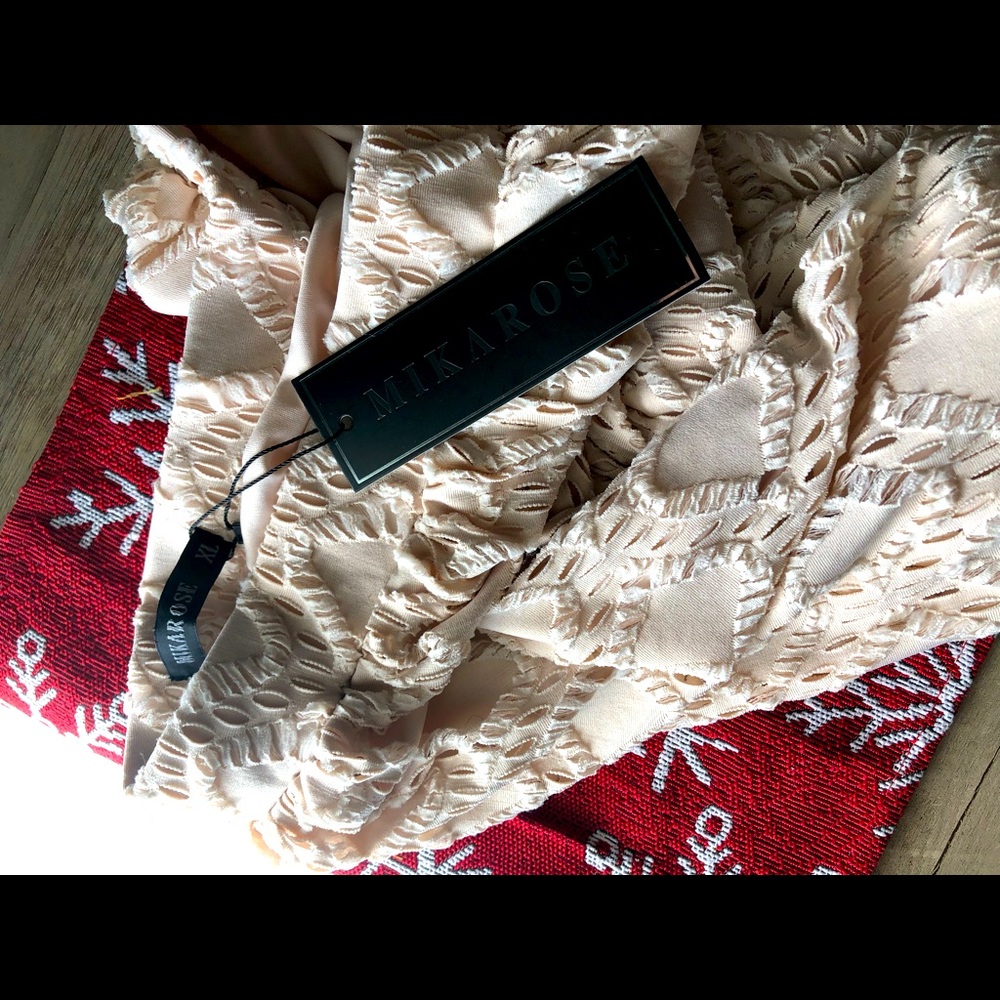Tan XL MIKAROSE MID SKIRT